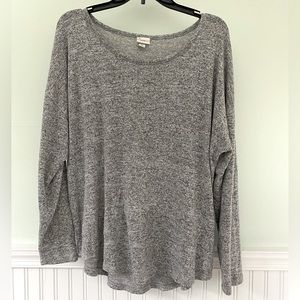 Gray soft stretch sweater